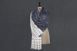 Pashmina handwoven grey stole 28x80 inch