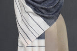 Pashmina handwoven grey stole 28x80 inch