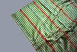 hand Embroidered womens green stripes shawl 40"x80"