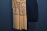 Embroidered fine wool stole 28x80 inch