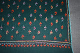 Embroidered fine wool stole 28x80 inch