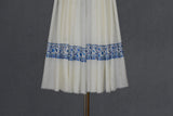 white hand embroidered shawl fine wool 40x80 inch