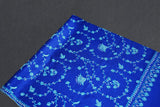 cashmere embroidered fine wool stole blue h 28x80 inch