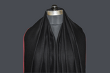 Antique pashmina trim shawl black 40x80 inch