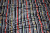 hand Embroidered stripes womens shawl 40"x80"