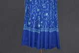 cashmere embroidered fine wool stole blue h 28x80 inch