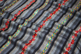 hand Embroidered stripes womens shawl 40"x80"