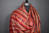 Embroidered fine wool stole khatras 28x80 inch