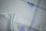 Embroidered fine wool stole 28x80 inch