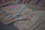 Embroidered pashmina jammawar shawl 40X80 inch