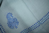 Embroidered fine wool stole 28x80 inch