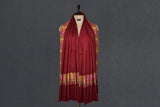 Embroidered pashmina maroon shawl 40X80 inch