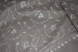 Embroidered fine wool stole 28x80 inch
