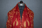 Fine wool Embroidered shawl DESIGNDAR 40x80 inch