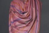Hand woven pashmina stripe shawl 40x80 inch NOOR