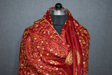 Fine wool Embroidered shawl DESIGNDAR 40x80 inch