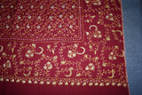 Fine wool Embroidered shawl DESIGNDAR 40x80 inch