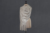 Embroidered fine wool stole 28x80 inch