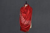 Hand embroidered pashmina shawl 40X80 inch
