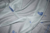 Embroidered fine wool stole 28x80 inch