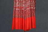 embroidered pashmina red jammawar shawl 40X80 inch