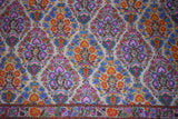 Pashmina kalamkari hand Embroidered shawl gulabkar beige 45x90 inch