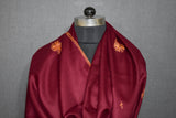 Embroidered fine wool stole boti 28x80 inch