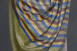 Hand woven pashmina check shawl 40x80 inch