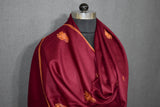 Embroidered fine wool stole boti 28x80 inch