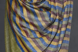 Hand woven pashmina check shawl 40x80 inch