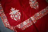 Pashmina hand embroidered shawl designdar 40x80 inch