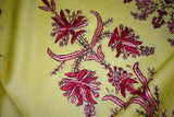 Embroidered fine wool stole designdar 28x80 inch