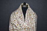 Fine wool Embroidered shawl Designdar 40x80 inch