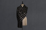 Pashmina check stole handwoven 28x80 inch