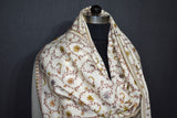 Fine wool Embroidered shawl Designdar 40x80 inch