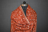 Pashmina Hand embroidered rust jall shawl 40"x80"