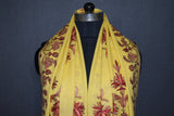 Embroidered fine wool stole designdar 28x80 inch