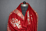 Pashmina hand embroidered shawl designdar 40x80 inch