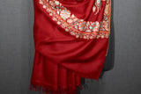 Pashmina hand embroidered shawl designdar 40x80 inch