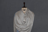 cashmere embroidered fine wool stole  28x80 inch