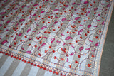 Fine wool Embroidered shawl Designdar 40x80 inch