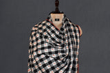 Fine wool Embroidered check shawl 40"x80"