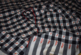 Fine wool Embroidered check shawl 40"x80"