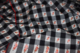 Fine wool Embroidered check shawl 40"x80"