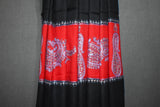Embroidered fine wool stole designdar 28x80 inch