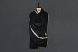 embroidered pashmina black shawl 40X80 inch