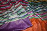 Pashmina check stole handwoven 28x80 inch