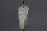 cashmere embroidered fine wool ton ton stole  28x80 inch