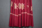 Embroidered fine wool stole botidar 28x80 inch