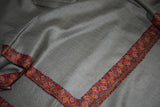 embroidered pashmina natural shawl 40X80 inch